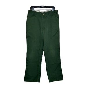 Vintage Ben Davis Twill Pants Size 36x30.5 Dark Green Gorilla Cut Work Workwear